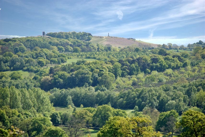 Bradgate Park from Broombriggs Hill, Charnwood Forest, Leicestershire, England, Great Britain