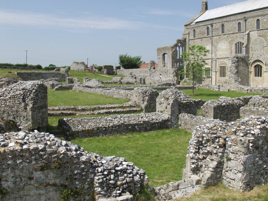 The Ground Plan, Binham Priory, Binham, Norfolk, England, Great Britain