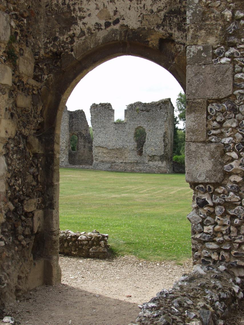 The Kitchen from the Bakehouse, Bishops Palace, Bishops Waltham, Hampshire, England, Great Britain