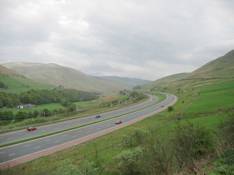 The M6 motorway running through the Lune Valley near Tebay, Westmorland, Great Britain