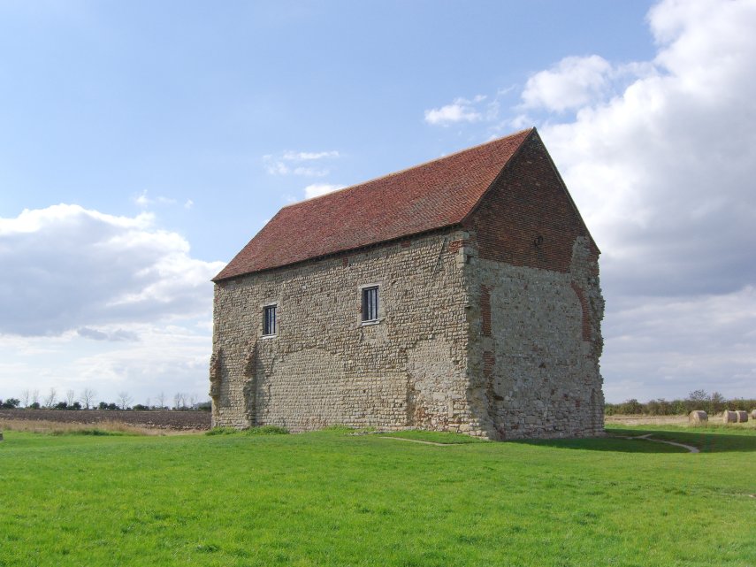 St. Peter's Chapel from the East, Bradwell-on-Sea, Essex, England, Great Britain