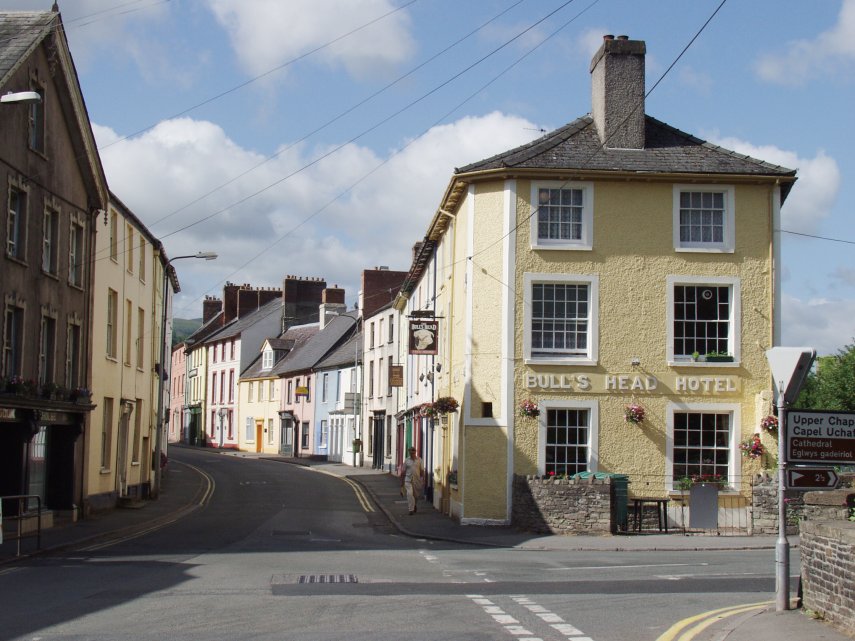 High Street Superior, Brecon, Brecknockshire, Wales, Great Britain.