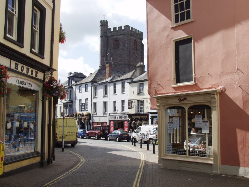 High Street and High Street Inferior, Brecon, Brecknockshire, Wales, Great Britain.
