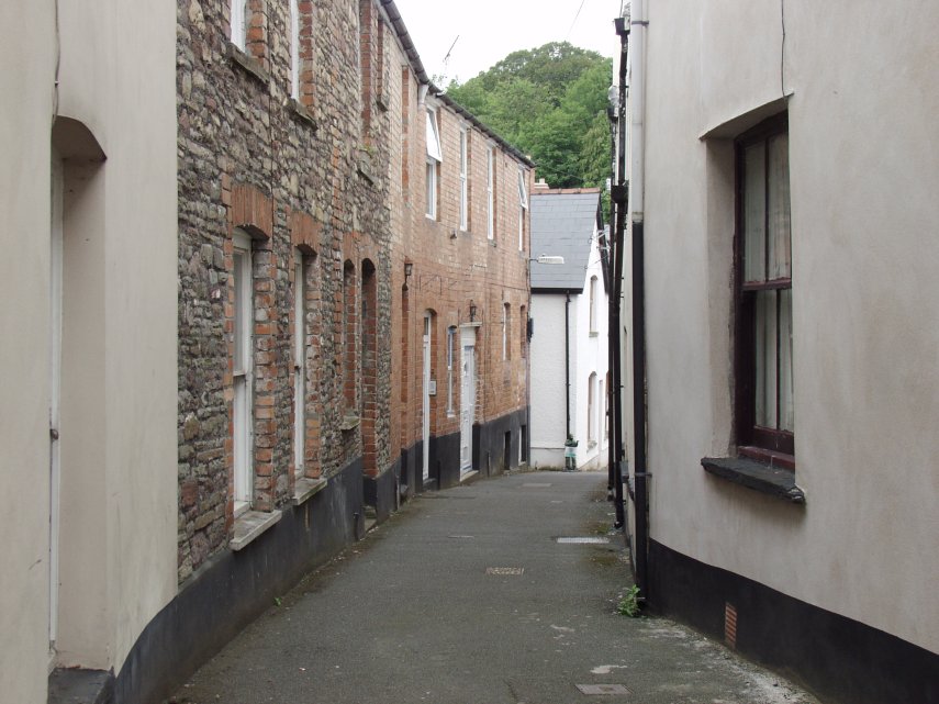 View of Chapel Lane, Brecon, Brecknockshire, Wales