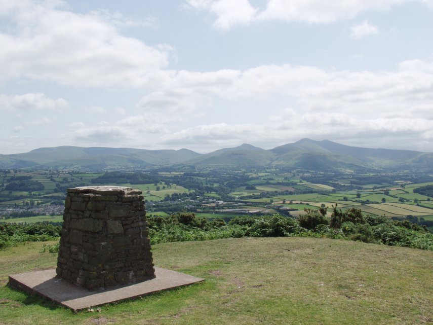 On the top of Pen-y-Crug, Brecon, Brecknockshire, Wales.