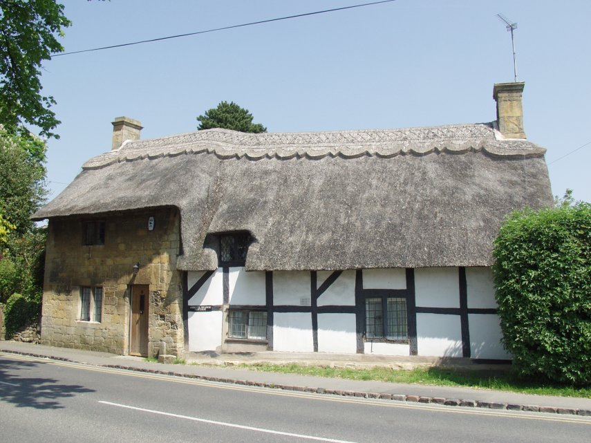 A Thatched Cottage, Broadway, Worcestershire, England, Great Britain