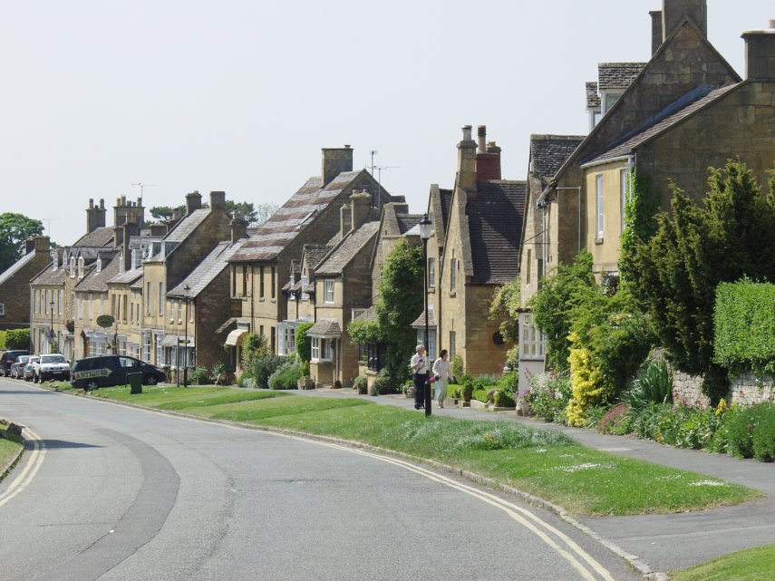Eastern end of High Street, Broadway, Worcestershire, England, Great Britain