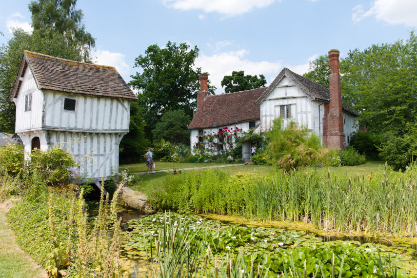 The House and Gatehouse, Brockhampton, Herefordshire, England, Great Britain