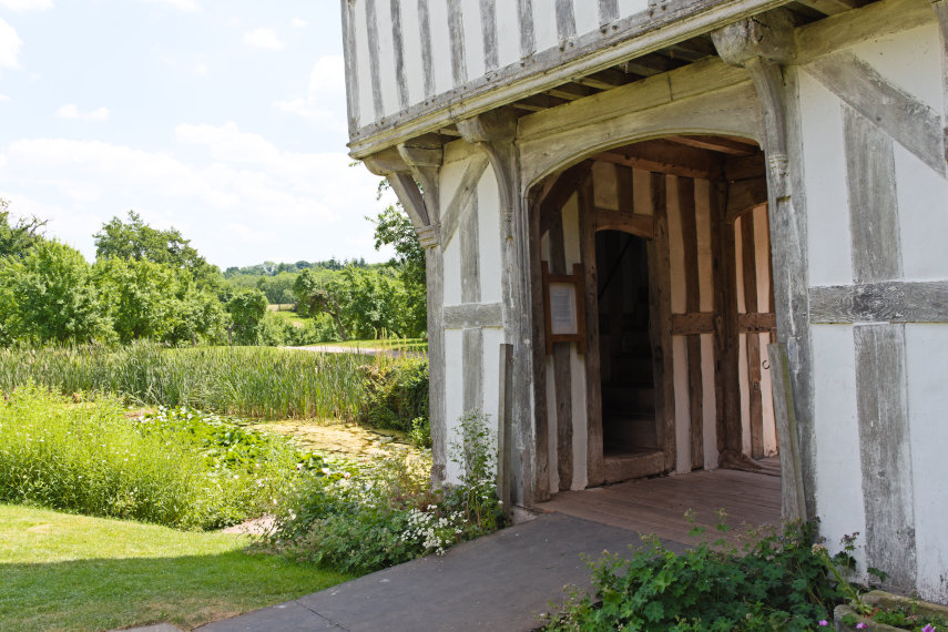 The Door in the Gatehouse, Brockhampton, Herefordshire, England, Great Britain