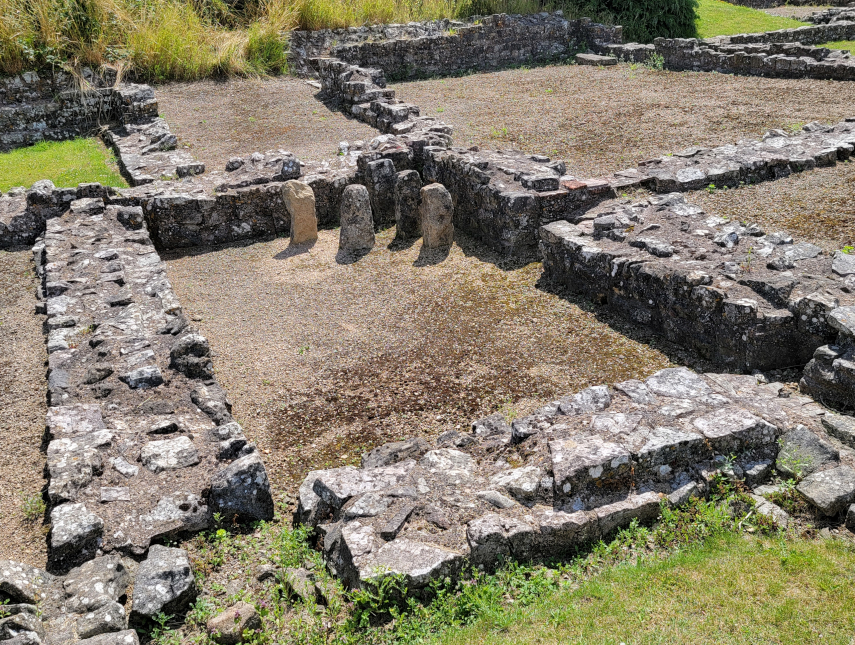 Roman Villa Foundations, Caerwent, Monmouthshire, Wales
