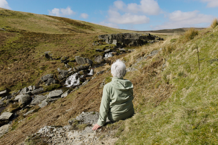Waterfall on the road from Rhayader, Radnorshire