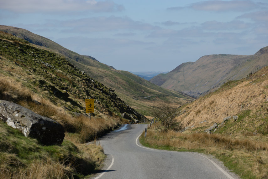 The road from Devil's Bridge, Cambrian Mountains, Ceredigion