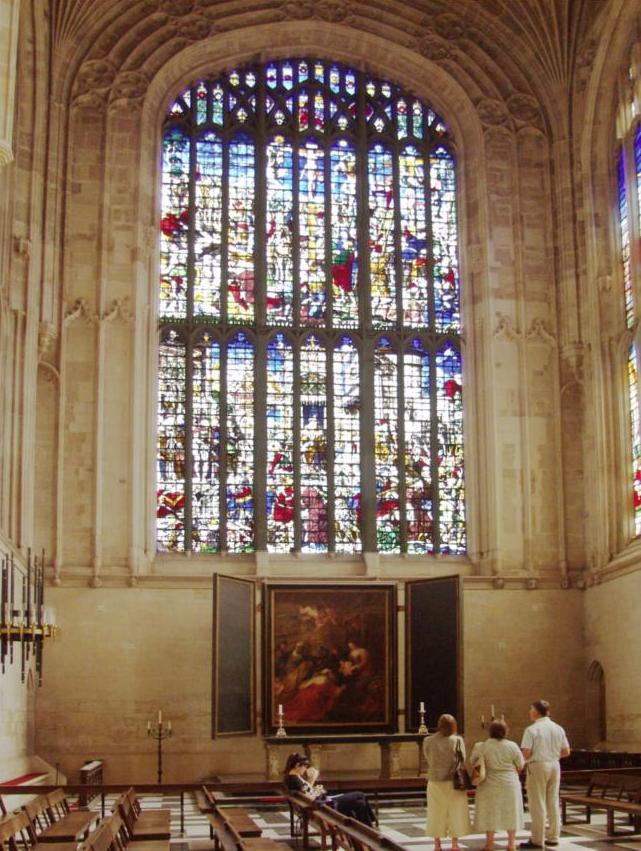 The Great East Window, King's College Chapel, Cambridge, Cambridgeshire, England, Great Britain