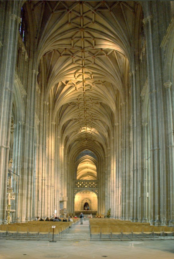 The Nave, Canterbury Cathedral, Canterbury, Kent, England, Great Britain
