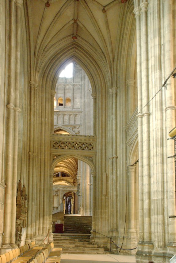 The change in Levels, Canterbury Cathedral, Canterbury, Kent, England, Great Britain