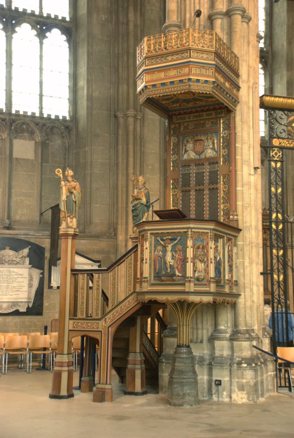 The Pulpit, Canterbury Cathedral, Canterbury, Kent, England, Great Britain