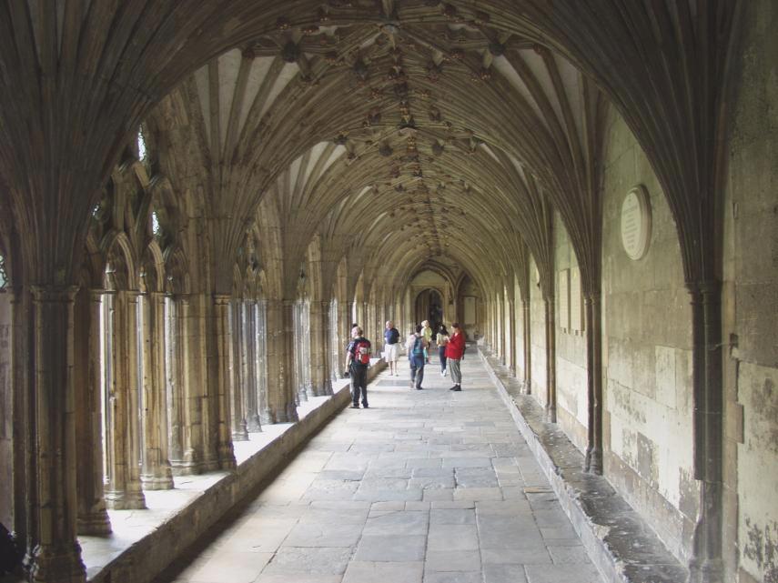 The Great Cloisters Interior, Canterbury Cathedral, Canterbury, Kent, England, Great Britain
