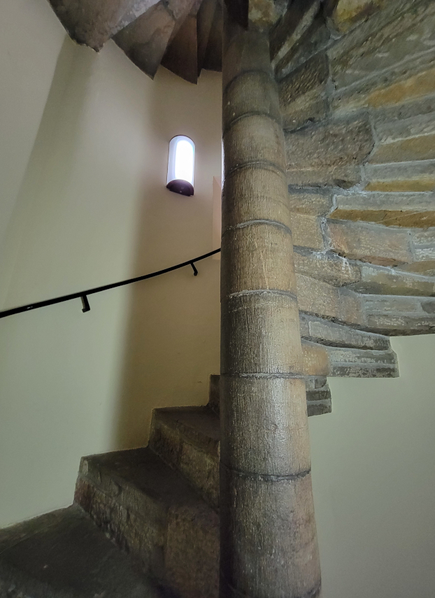 Spiral Staircase, Castell Coch, Cardiff, Glamorgan, Wales, Great Britain.
