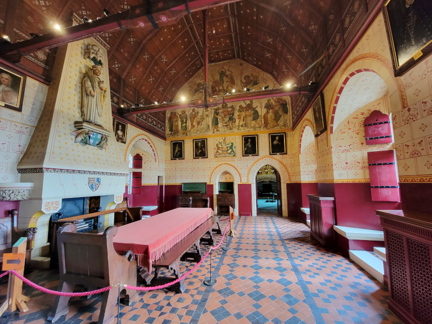 The Banqueting Hall, Castle Coch, Cardiff, Glamorgan, Wales, Great Britain.