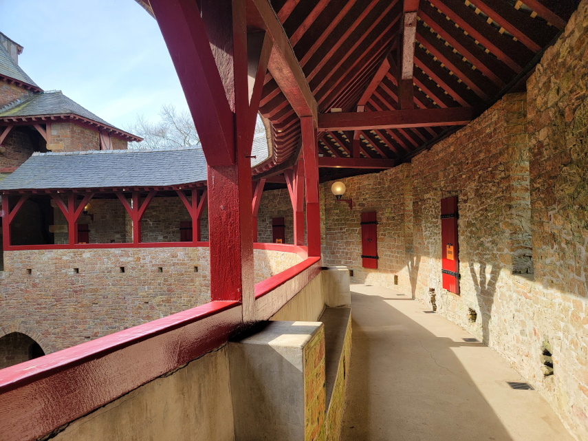 The Courtyard Galley, Castell Coch, Cardiff, Glamorgan, Wales, Great Britain.