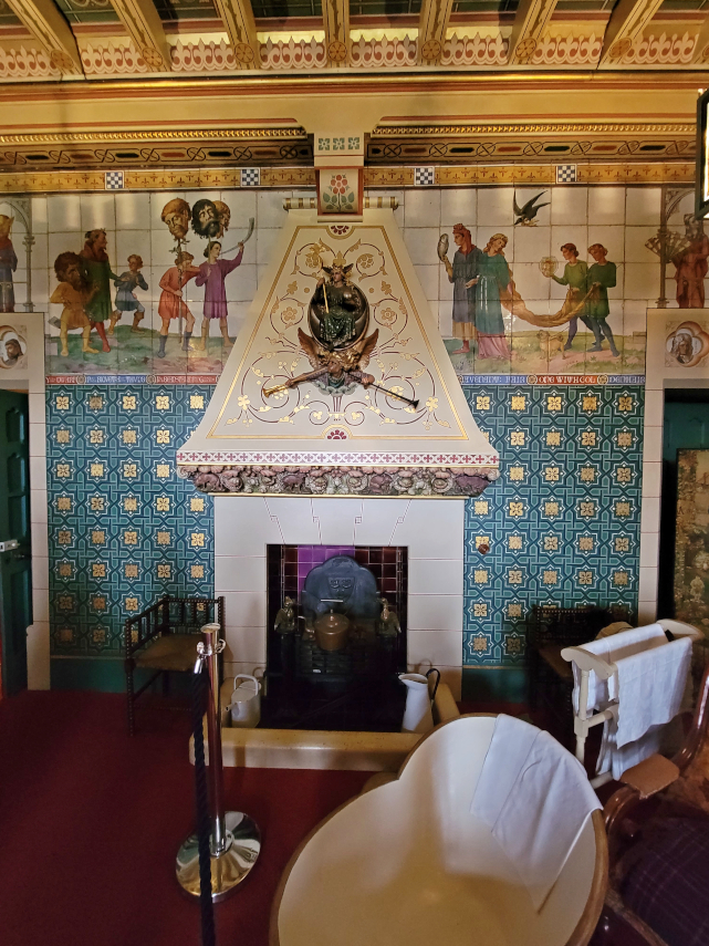 The Fireplace, Nursery, Cardiff Castle, Cardiff, Glamorgan, Wales, Great Britain.