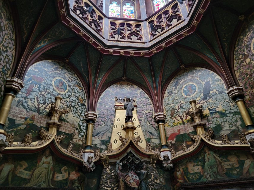 The Upper Level Galley, Octagon Tower, Cardiff Castle, Cardiff, Glamorgan, Wales, Great Britain.
