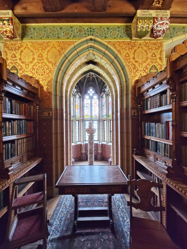 The Library, Cardiff Castle, Cardiff, Glamorgan, Wales, Great Britain.