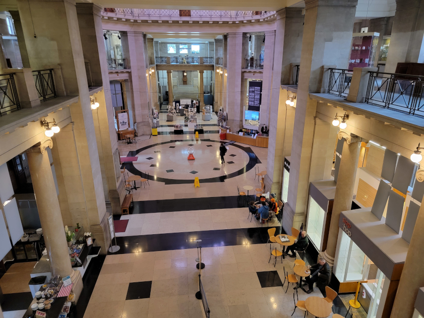 The Entrance Hall from the Art Gallery, National Museum, Cardiff, Glamorgan, Wales