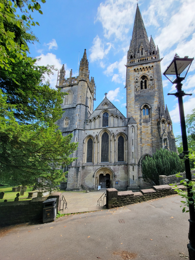 The West Front, Llandaff Cathedral, Llandaff, Cardiff, Glamorgan, Wales, Great Britain.