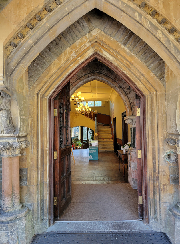 The Main Entrance, Insole Court, Llandaff, Cardiff, Glamorgan, Wales, Great Britain.