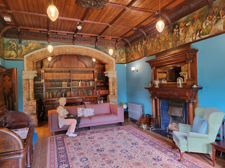 The Library, Insole Court, Llandaff, Cardiff, Glamorgan, Wales, Great Britain.