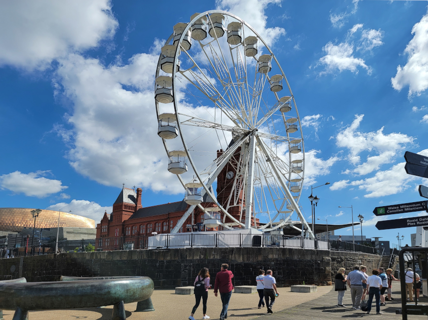 The Giant Wheel, Cardiff Bay, Cardiff, Wales, Great Britain.