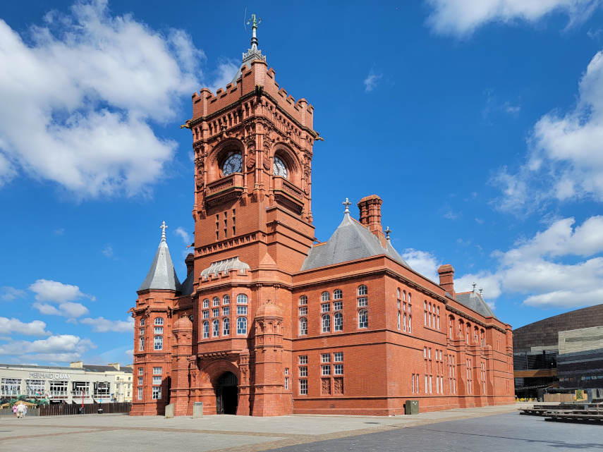 The Pierhead Building, Cardiff Bay, Cardiff, Glamorgan, Wales, Great Britain.