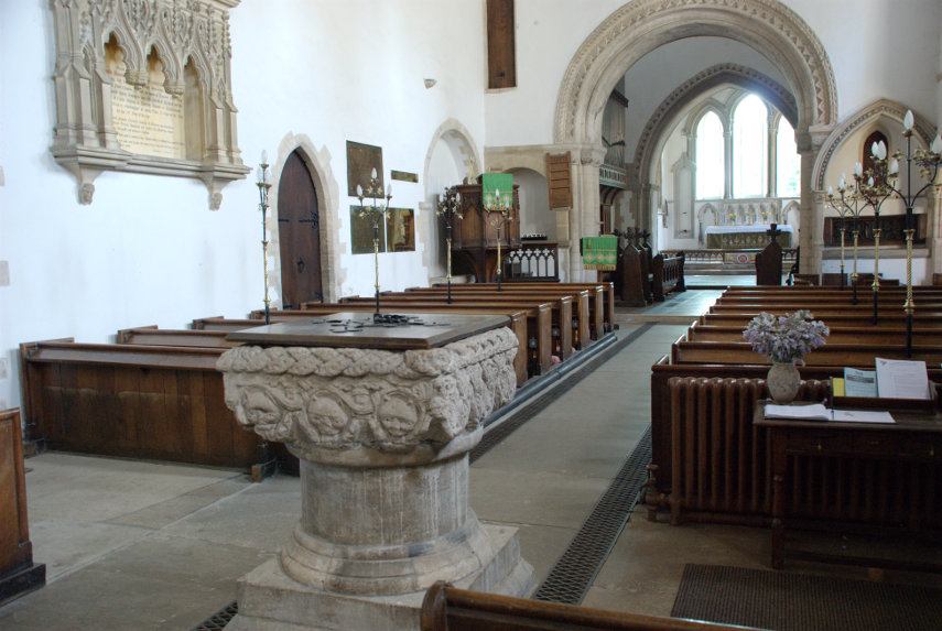 The Nave, St. Lawrence Church, Castle Rising, Norfolk, England, Great Britain