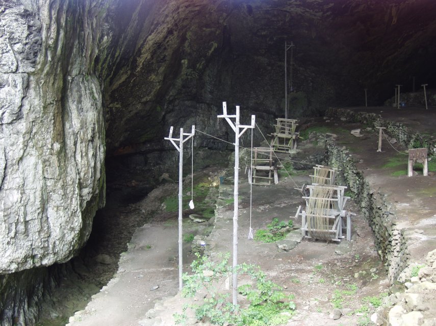 Rope Making Equipment, Peak Cavern, Castleton, Derbyshire, England, Great Britain
