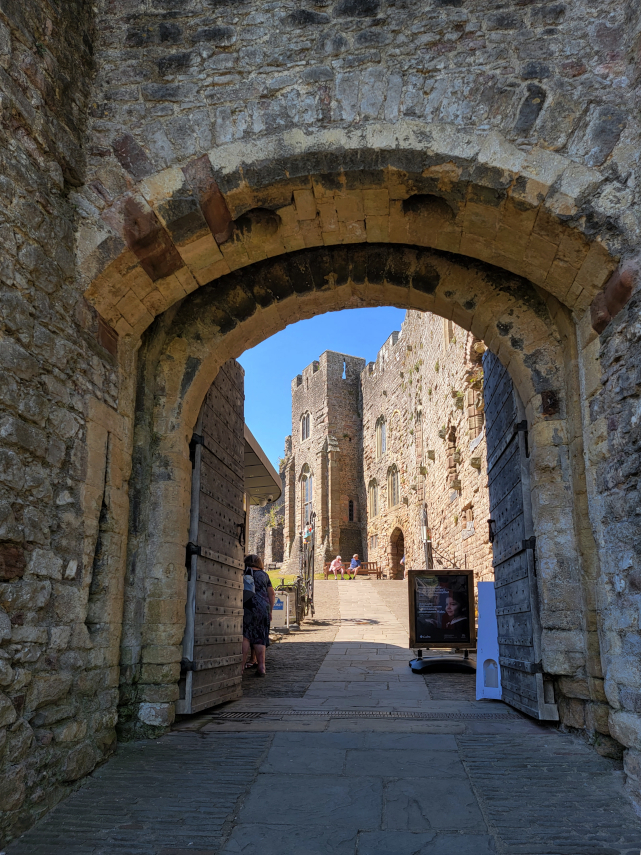 Looking through the Main Gate, Chepstow Castle, Chepstow, Monmouthshire
