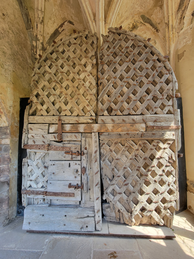 The original doors, Chepstow Castle, Chepstow, Monmouthshire