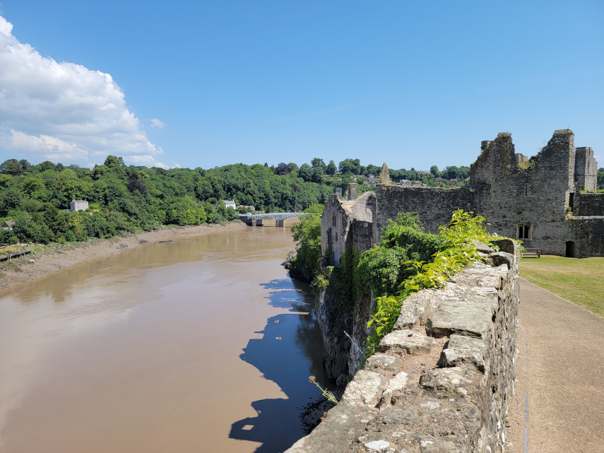The River Wye from Chepstow Castle, Chepstow, Monmouthshire, Wales