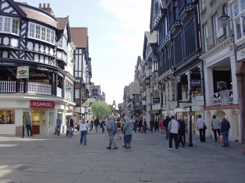 View of Eastgate Street and the 13th Century Rows, Chester