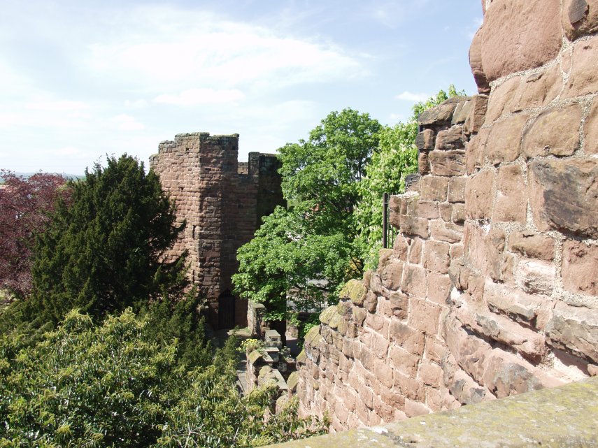 View of the Watergate Tower on the city walls, Chester, Cheshire, Great Britain
