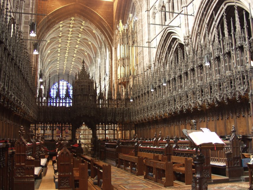 View of the Quire, Chester Cathedral, Chester