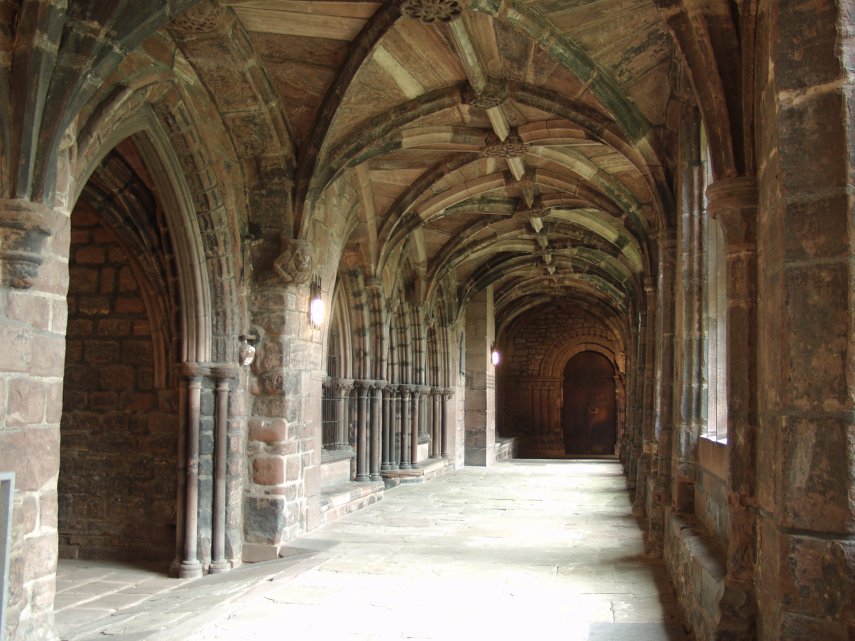 View of the Cloisters, Chester Cathedral, Chester