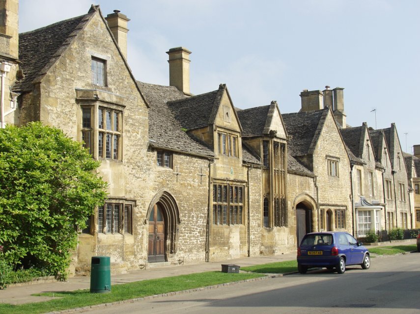 View of High Street, Chipping Campden, Gloucestershire, England