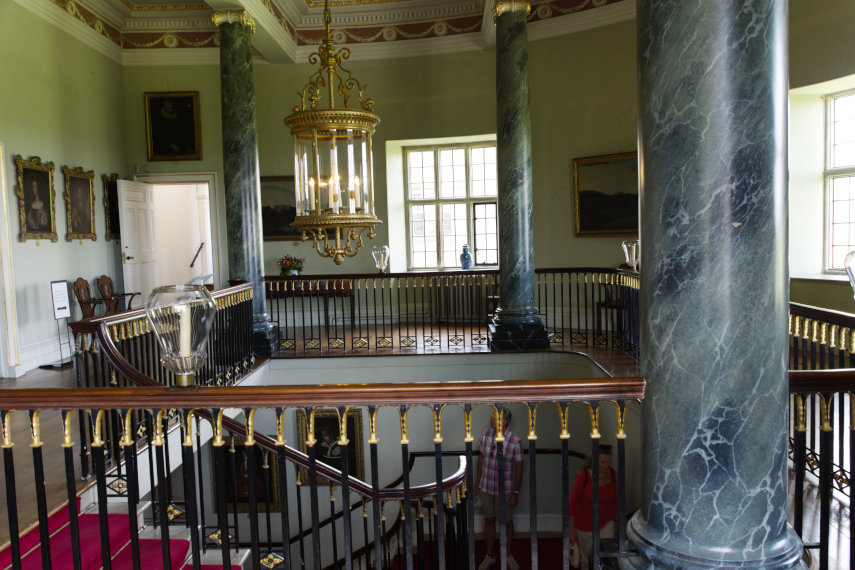 Grand Staircase, Chirk Castle, Chirk, Denbighshire, Wales, Great Britain