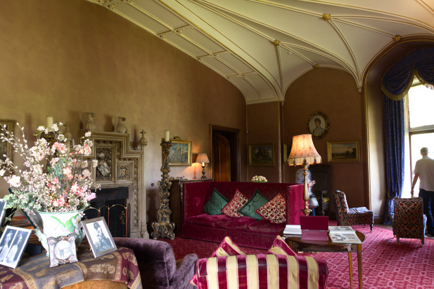 Sitting Room, Chirk Castle, Chirk, Denbighshire, Wales, Great Britain