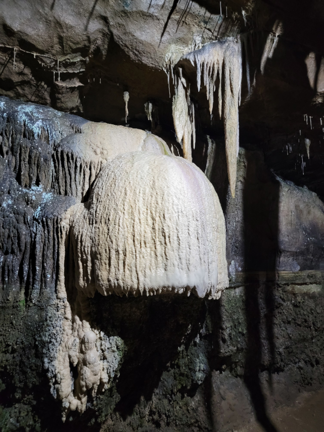 The 'Beehive' Calcite decoration in the main stream passage, Ingleborough Cave, Clapham, Yorkshire, England, Great Britain