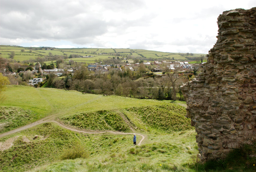 View from Clun Castle, Clun, Shropshire, England