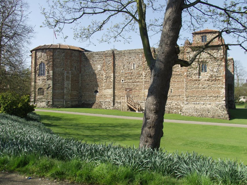The Eastern Side of Colchester Castle, Colchester, Essex, England, Great Britain