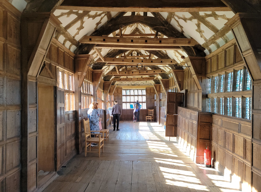 View of the Long Gallery, Little Moreton Hall, Congleton, Cheshire