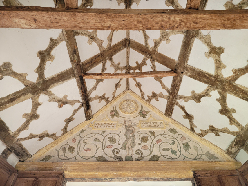Ceiling detail, Long Gallery, Little Moreton Hall, Congleton, Cheshire